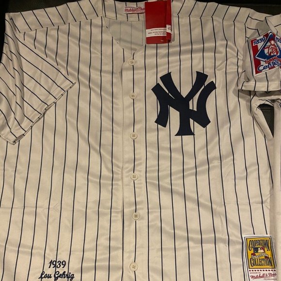 MITCHELL and NESS 1930s NY YANKEES LOU GEHRIG  Men's JERSEY Sz M,L,XL,2X NWT - Picture 2 of 6